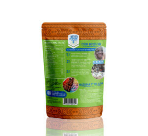 Jeb Foods suya seasoning, back of the pouch